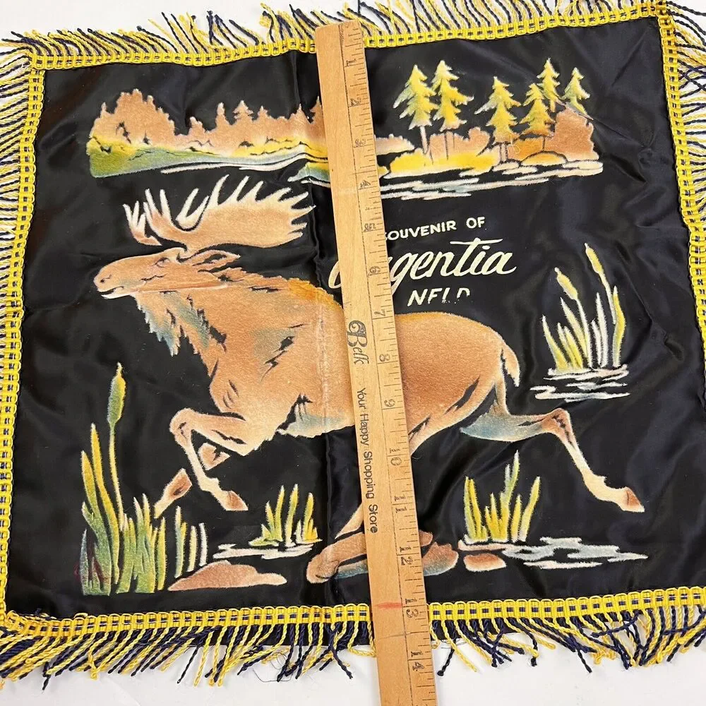 Argentia Souvenir Pillow Cover Black Fringe 14